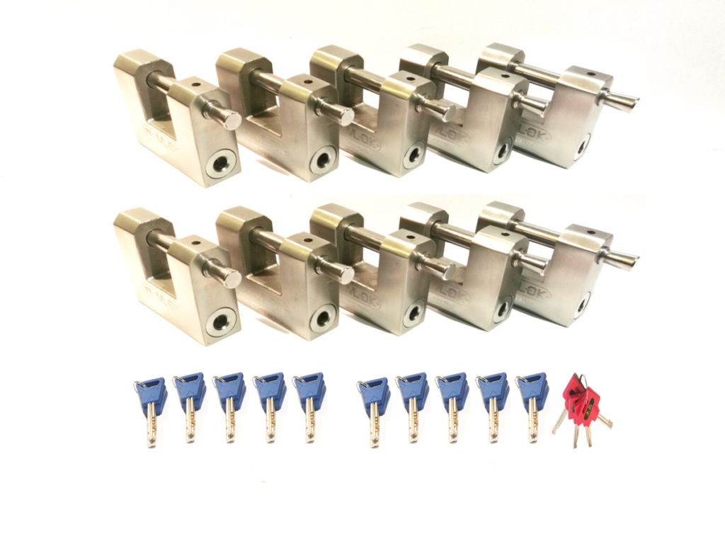 10 x M60 PADLOCKS WITH MASTER KEYS